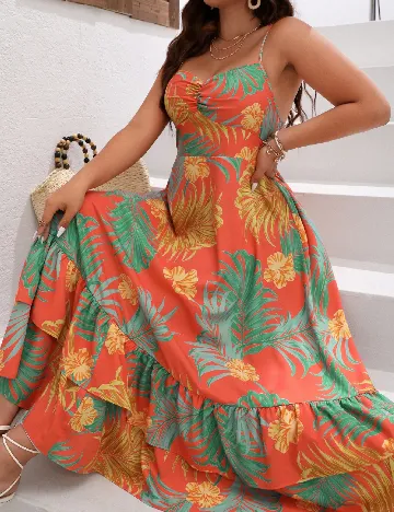 Rochie lunga SHEIN CURVE, portocaliu