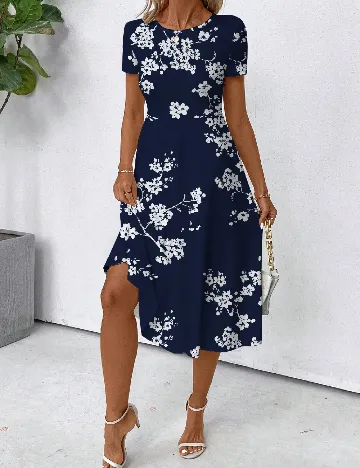 Rochie medie SHEIN, bleumarin Albastru