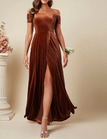 Rochie lunga SHEIN, maro