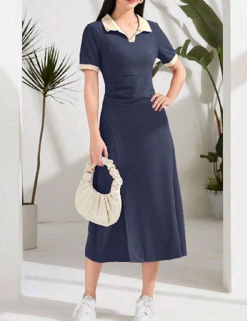Rochie medie SHEIN, bleumarin