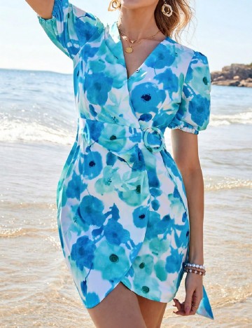 Rochie scurta SHEIN, albastru
