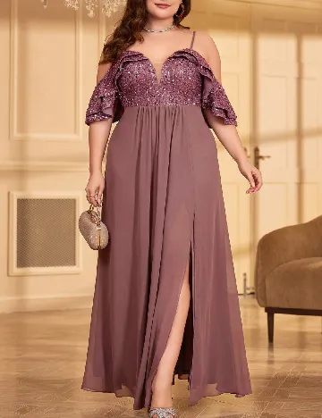 Rochie lunga UNITHORSE Plus Size, roz