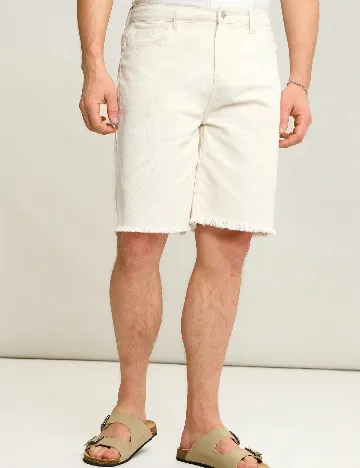 Pantaloni scurti SHEIN, ecru Alb
