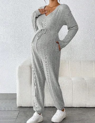 Salopeta SHEIN Maternity, gri