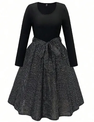 Rochie medie SHEIN CURVE, negru