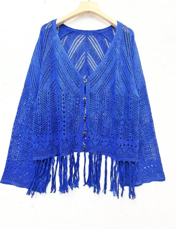 Cardigan SHEIN CURVE, albastru