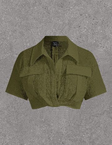 Camasa SHEIN CURVE, verde