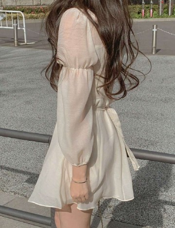 Rochie scurta Dazy, crem