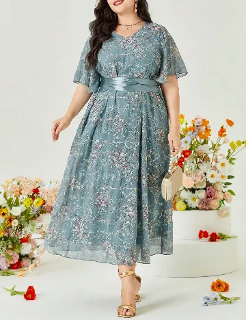 Rochie lunga SHEIN CURVE, albastru