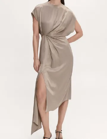 Rochie medie Mango, bej