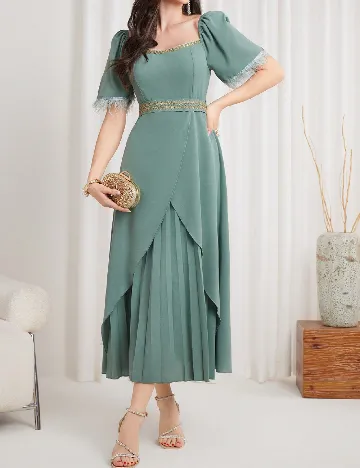 Rochie lunga SHEIN, verde Verde