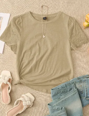 Tricou SHEIN, crem