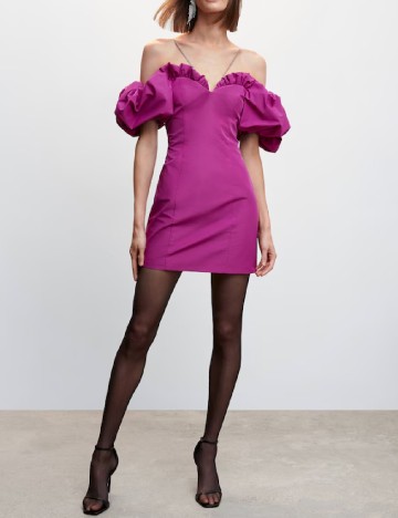 Rochie scurta Mango, magenta