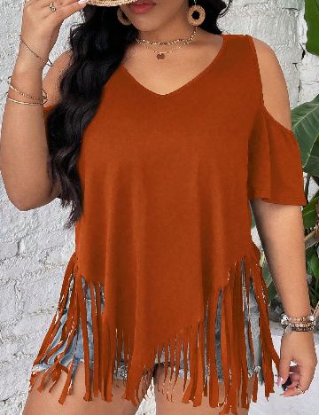 Bluza SHEIN CURVE, maro