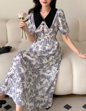 Rochie lunga Dazy, alb