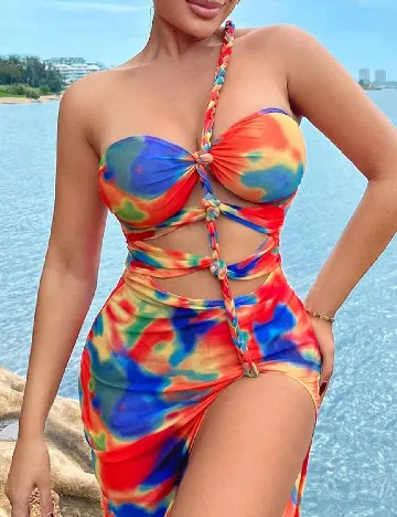 Rochie de plaja SHEIN, mix culori