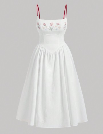 Rochie medie SHEIN CURVE, alb