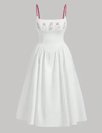 Rochie medie SHEIN CURVE, alb