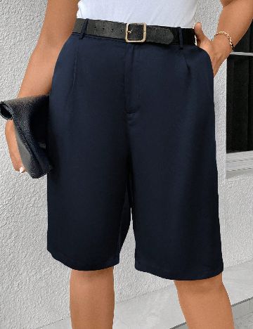 Pantaloni scurti SHEIN CURVE, albastru