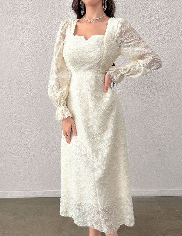 Rochie lunga SHEIN, crem