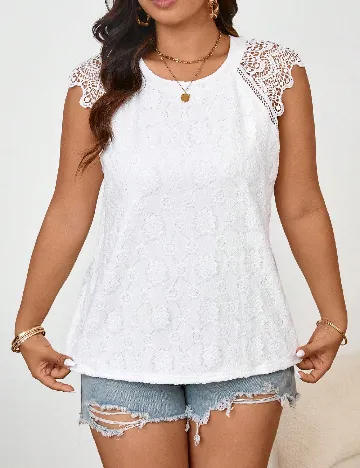 Bluza SHEIN CURVE, alb