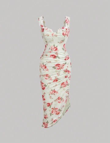 Rochie medie SHEIN, floral print
