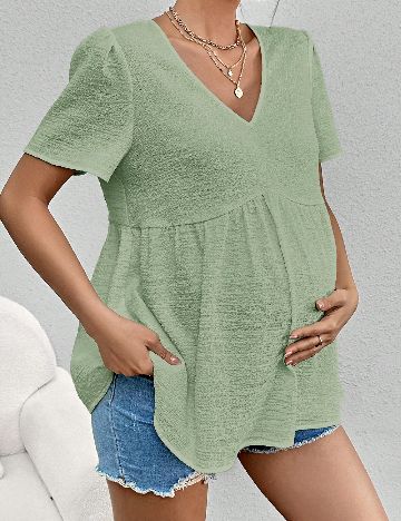 Bluza SHEIN Maternity, verde