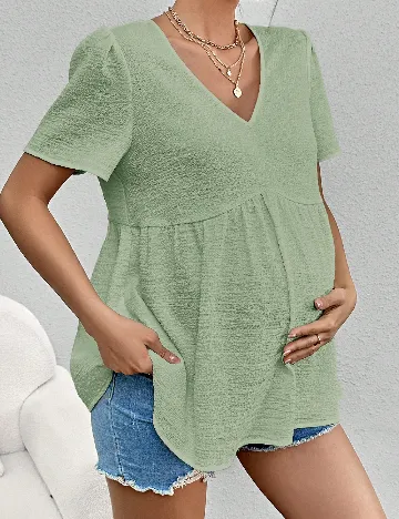 Bluza SHEIN Maternity, verde