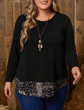 Bluza Emery Rose Curve, negru