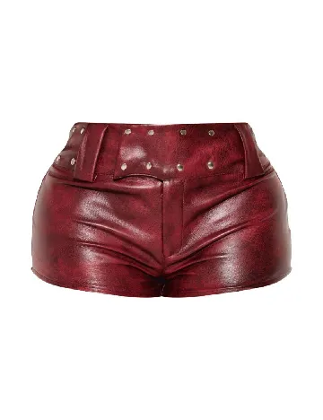 Pantaloni scurti PRETTYLITTLETHING, visiniu Rosu
