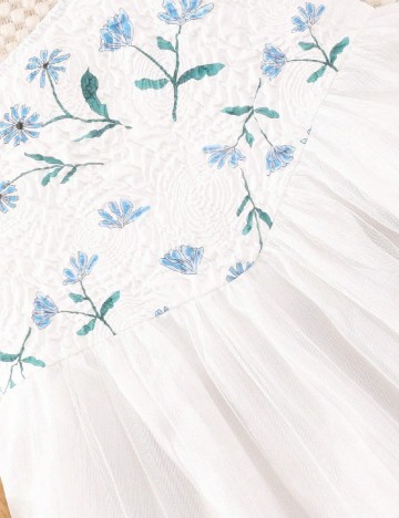 Rochie medie Shein Kids, alb