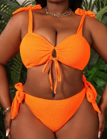Costum de baie SHEIN CURVE, portocaliu