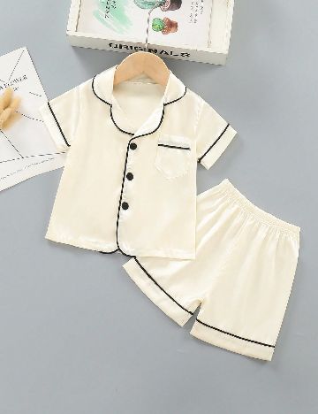 Pijama Shein Kids, ecru