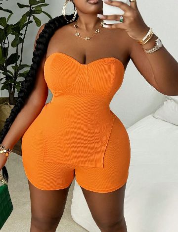 Compleu SHEIN CURVE, portocaliu