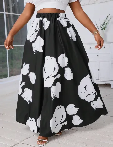 Fusta SHEIN CURVE, negru