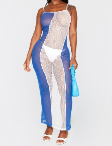 Rochie de plaja PRETTYLITTLETHING, alb/albastru