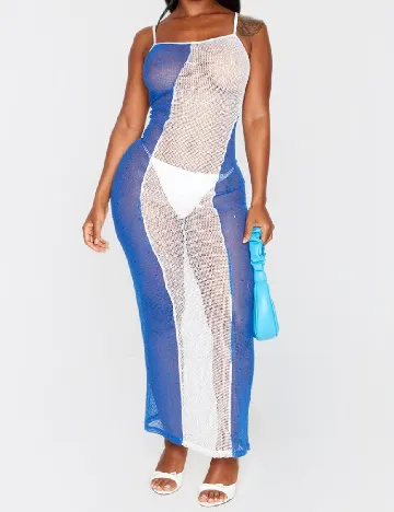 Rochie de plaja PRETTYLITTLETHING, alb/albastru