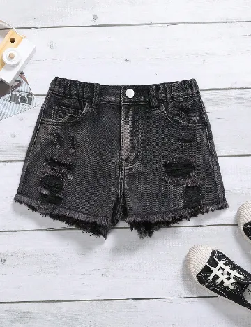 Pantaloni scurti Shein Kids, gri inchis