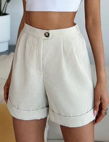 Pantaloni scurti SHEIN, crem