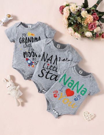 Set body 3 bucati Shein Kids, gri