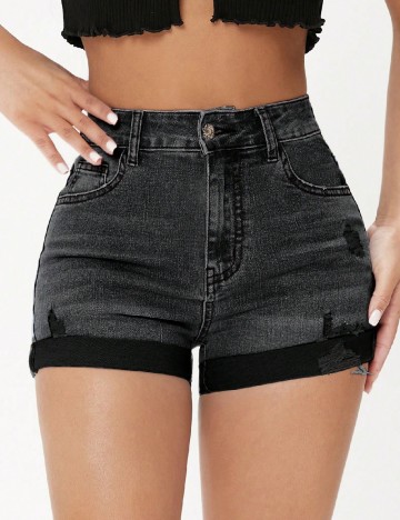 Pantaloni scurti SHEIN, gri inchis