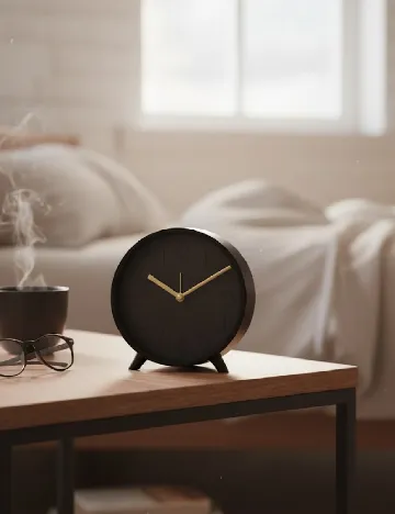 Ceas desteptator ACTION, negru Negru