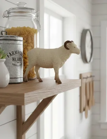 Figurina Oaie Zd Trading, ecru Alb