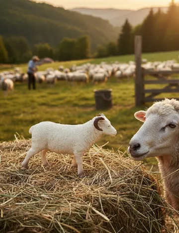 Figurina Oaie Zd Trading, ecru Alb