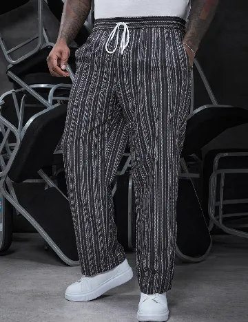 Pantaloni SHEIN Plus Size Men, gri Gri