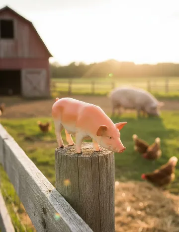 Figurina Porc Zd Trading, portocaliu Portocaliu