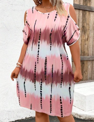 Rochie scurta SHEIN CURVE, mix culori