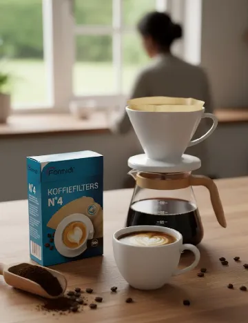 Filtre de cafea, nr. 4 Formidi, bej Crem