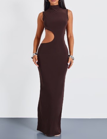 Rochie lunga PRETTYLITTLETHING, maro