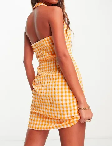 Rochie scurta ASOS, alb/portocaliu